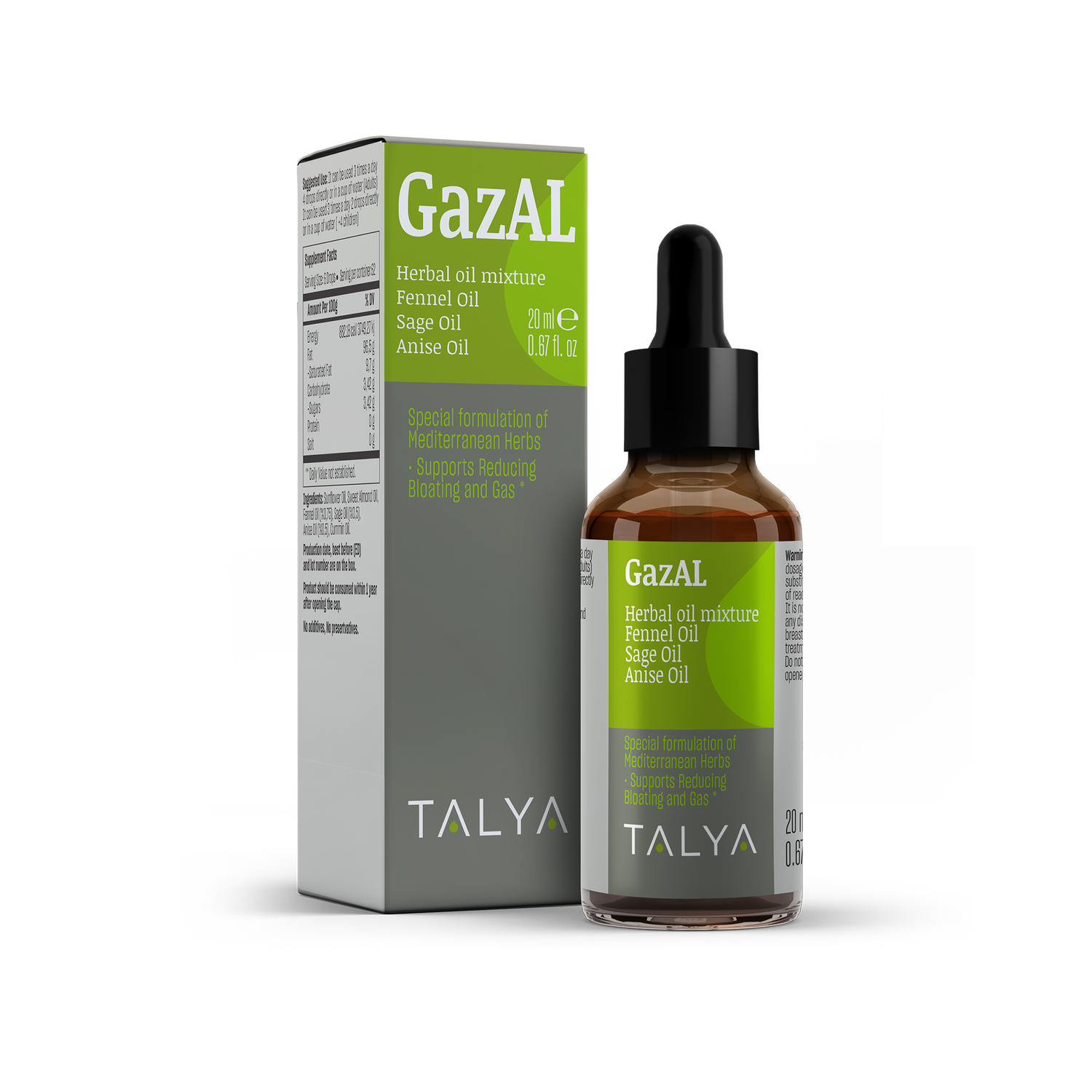 Talya Gazal For Bloating And Gas 0.67 Fl Oz