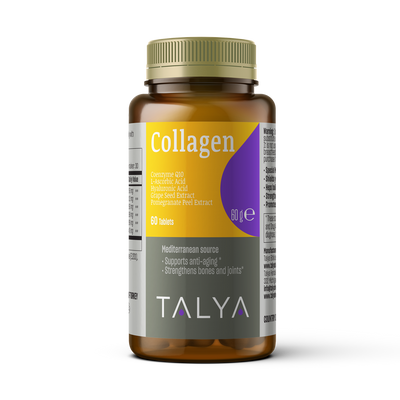 Talya Hydrolyzed Collagen - Hyaluronic Acid - Coenzyme Q10 - Vitamin C 60 Tablets
