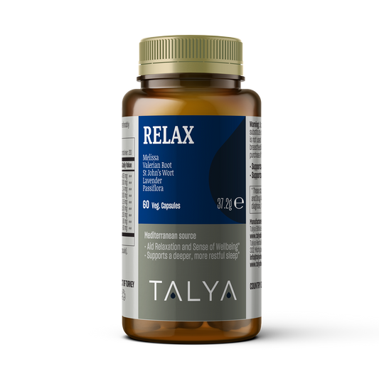 Talya Relax - Melissa - Valerien -St John's - Lavender - Passiflora 60 Capsule Vegan