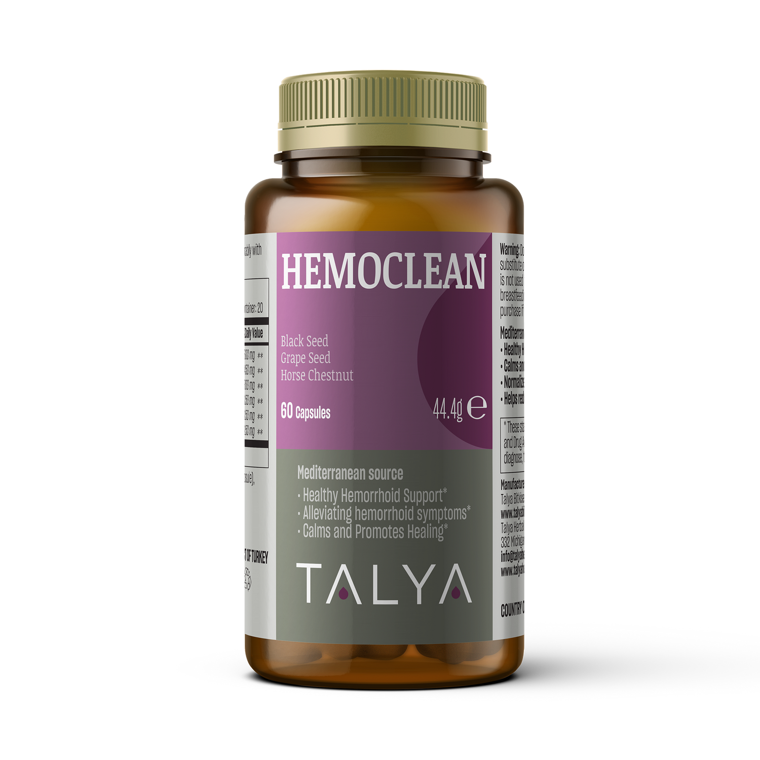 Talya Hemoclean Digestive Support - Hemorrhoids 60 Capsules